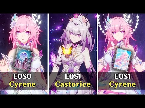 Is Cyrene's Lightcone Worth It? E0S1 vs E0S0 Cyrene w/ Castorice E0S1, Evernight E0S1 - HSR Beta 3.7