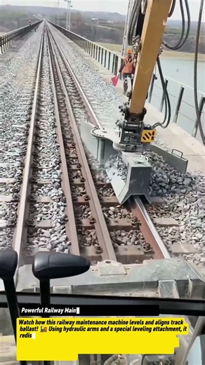 Powerful Railway Maintenance Machine in Action! 🚂⚙️