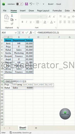 How To Automatically TAKE And SORT Your Data in Excel