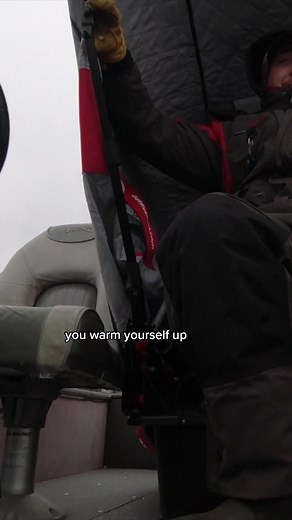 2 guys 1 hut in the middle of Lake Simcoe... #lakesimcoe #icefishing #2023