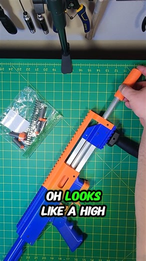 A.L.L.160 3D Printed Foam Dart Blaster Check out Their Etsy Shop! https://www.etsy.com/shop/MisguidedCreations27 #3dprintednerf #nerftoy #3dprintedtoys #blaster #3dprintedblaster #nerfblaster #3dprinted | DrFlux