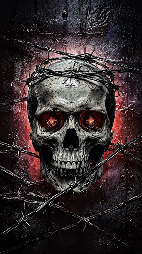 Barbed Wire Skull Live Wallpaper #wallpapers #4kwallpapers #android #apple #mobile