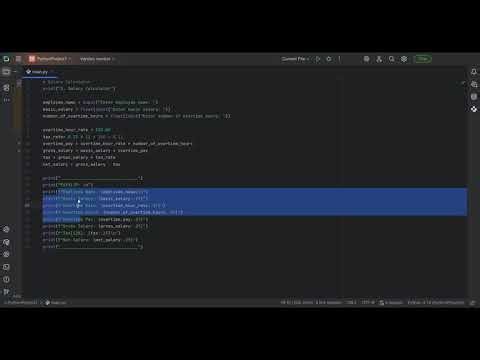 Pyhton Lab 2-4 Prelim - Simple Salary Calculator