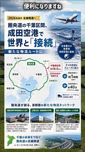 圏央道ついに完成へ！千葉→世界が“1本”でつながる時代