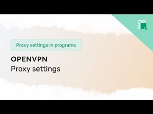 Proxy settings in OpenVPN on Windows, Mac, Android, iOS