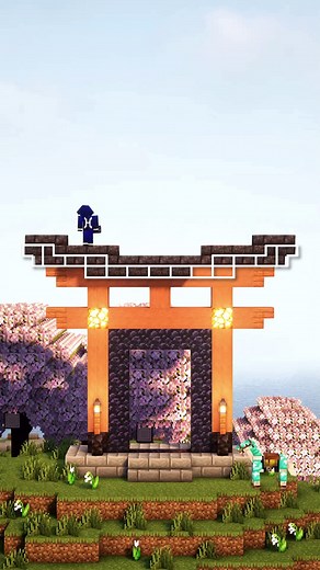 Minecraft Torii Gate Portal Build Tutorial