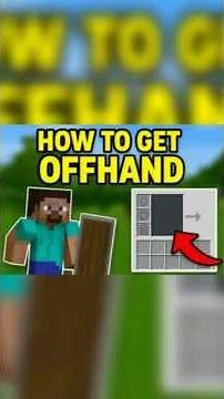 "Unlock OFFHAND in Minecraft Bedrock #shorts #mincraft🔥🔥🔥