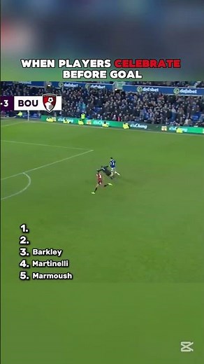 When Players Celebrate Before Scoring