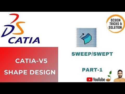 Sweep in Catia V5 | How to Create Swept Surface in Catia V5 Tutorial