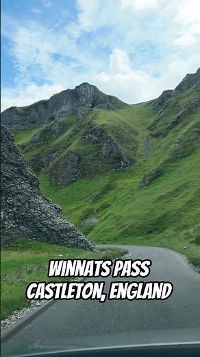 Winnats Pass, village of Castleton, Derbyshire, England