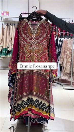 Ethnic Rozana 3pc Collection available to order Whatsapp at 📲 923701391125 #foryou #foryoupage #fyp#birthday#america,