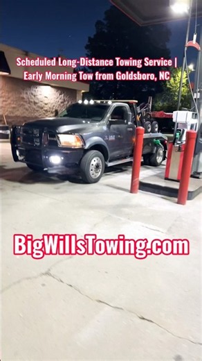 Scheduled Long-Distance Towing Service | Early Morning Tow from Goldsboro, NC #fyp #towing #wrecker