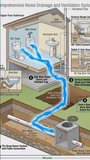 “Complete Home Drainage System Explained | Plumbing Diagram Full Guide”