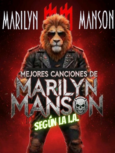 ¿Estás de acuerdo con estás 5 Canciones que según la IA, son las mejores de @Marilyn Manson ? . . . . #paratiiiiiiiiiiiiiiiiiiiiiiiiiiiiiii #top5 #rock #metalmusic @RockColombiano @METAL MUSIC @Rock And Roll