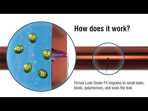 Sellador de fugas en circuitos de agua en calefacción F4 de FERNOX presentado por ARBO IBÉRICA