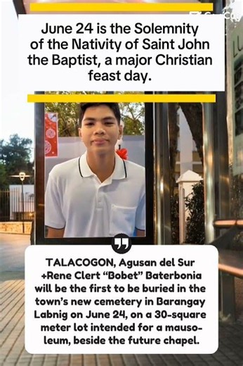 +Rene Baterbonia interment as the Christian world celebrates the feast of St John the Baptist🥲😘🥲
