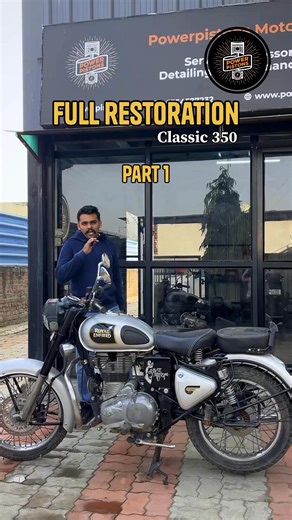 rust to roar 🛠️Yeh sirf restoration nahi tha, yeh ek legacy ka revival tha.Royal Enfield Classic 350 ko zero se lekar showroom-fresh tak laaye — engine se lekar paint, chrome se lekar soul tak.Purani yaadein, naya look, aur wahi iconic thump.Classic hamesha classic hi rehta hai. 🔥🏍️☎️ CONTACT US: 91 63545 27232📍 LOCATION: Engineering Estate, 909/6, Sector 28 GIDC, Sector 28, Gandhinagar, Gujarat 382028.🌐 Visit: powerpistons.in#RoyalEnfield #Classic350 #FullRestoration #BikeRestoration #RELo