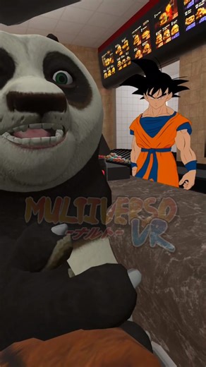MULTIVERSO VR on Instagram: "Goku en McDonald's VS Po 🤣🤣 . . . . #PO #oogway #dreamworks #parodia #gogoembaraceavibora elpajerodragon Goku en MacDonalds pelea con Po"
