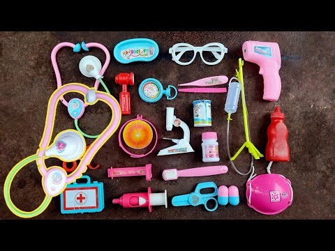 Hunting Mask, Stethoscope, Scissors, Thermometer, Syringe, Microscope, Capsule Medicine, Virus Va...