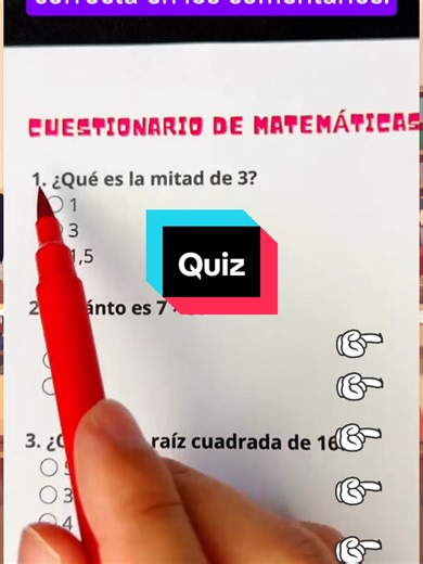 MATH QUIZ #quiz #math #matematicas #preguntasyrespuestas #quizchallenge