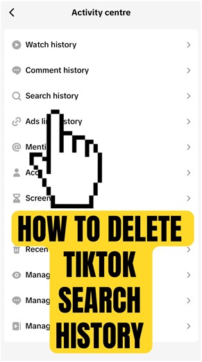 How to delete TikTok search history