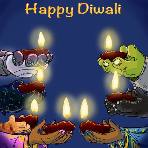 May your Diwali shine bright with joy, peace, and celebration. #Diwali 🎨: Satjit Matharu, Story Artist | DreamWorks Animation
