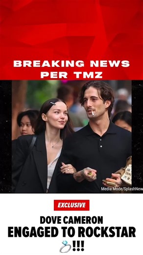 Breaking News 🗞️ Dove Cameron is officially engaged to Måneskin frontman Damiano David. The couple confirmed the news with matching all-black looks and a dazzling ring reveal during a stroll in Sydney. Dove, glowing and grinning, showed off the sparkler while arm-in-arm with her rockstar fiancé—marking a major upgrade in their love story. #fyp #breakingnews #dovecameron #entertainment | Jill Winter