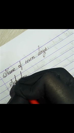 Beautiful cursive handwriting 💙 #shorts