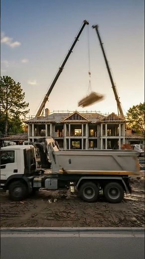 “Building Luxury: Stunning Mansion Construction Time-Lapse”