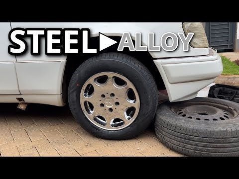 WOW. Transforming my Mercedes W124 with AMG CHROME WHEELS!