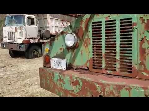 Vintage COE Mack truck & Michigan truck Crane