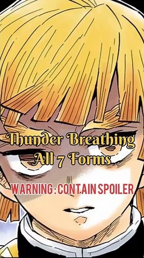Thunder Breathing all 7 Forms [ MANGA ] #shorts #zenitsu