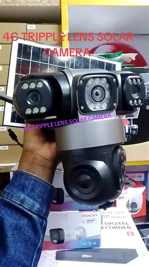 4G Triple Lens Solar Camera with Night Vision