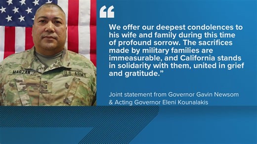 Governor Gavin Newsom orders Capitol flags lowered to honor Sacramento soldier