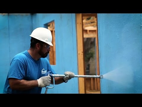 Poly Wall® - Building Solutions (PBS) - Blue Barrier™ Liquid Wrap 2300 Application