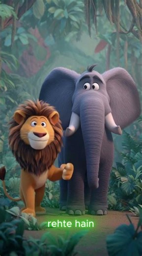 sher or haathi ki kahani #aianimation #cartoon #shorts