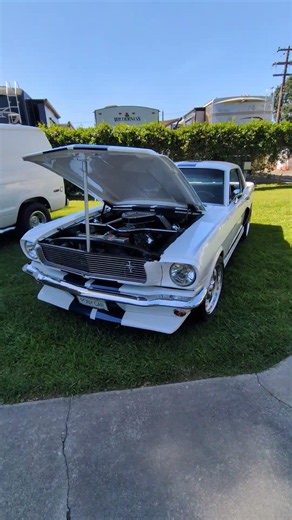 1965 Ford Mustang Fastback Restomod (White/ Blue Stripes)