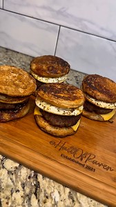 Sausage McGriddles… but make it homemade! Fluffy, sweet, and savory all in one bite. These taste just like the drive-thru (maybe even better). Breakfast goals achieved! #HomemadeMcGriddle #BreakfastGoals #SausageMcGriddle #LetsGetCravin #CravinWithRaven #breakfast #yummy #CopycatRecipe #McGriddleMagic #tasty #BrunchVibes #instagood #reels #fyp #viralreel #foodie #homemade #delicious #eat | Raven Hall