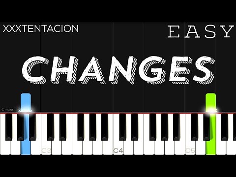 XXXTENTACION - changes | EASY Piano Tutorial