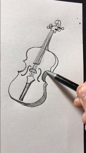 Quick and easy violin drawing tutorial #drawing #arttutorial #howtodraw #drawingtutorial #art #draw