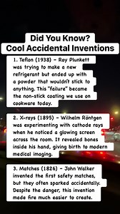 Did you know some of the world’s most useful inventions were discovered by accident? From non-stick Teflon to X-rays and safety matches, history is full of surprising ‘happy accidents’ that changed our lives! #DidYouKnow #Inventions #FunFacts #AccidentalDiscoveries #Teflon #Xrays #Matches #HistoryFacts #MindBlown #ScienceFacts #highlightseveryone | Filling Food from Home