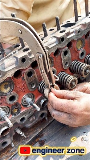 🔥 Engine Valve Lock Installation Like a PRO! Ultimate Mechanic Hack #Shorts