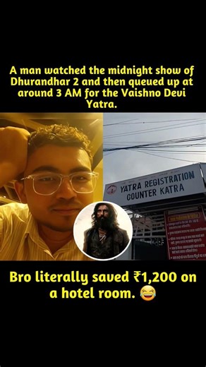 Priorities level: legendary 😂🔥 A man watched the midnight show of *Dhurandhar 2* and