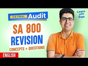 SA 800 English Revision & Amendment | CA Final Audit | CA Shubham Keswani (AIR 8)