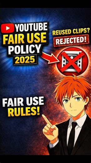 YouTube Fair Use Policy Explained (2025) | Short Content Creators Must Know ⚠️ #shortvideo