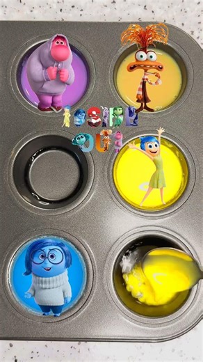 “Inside Out Color Magic 💜💛💙 Purple + Yellow + Blue Mix #shorts”