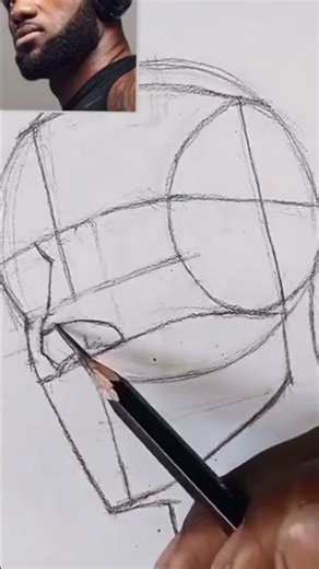 How to Draw a Realistic Male Side Profile Step by Step 🔥 #Shorts #drawing #art #sketch #artclass