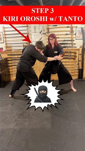 How To Do KIRI OROSHI with TANTO 🥷🏻 #Shorts #Ninjutsu #MartialArts