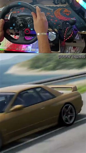 Nissan Skyline R32 classic run with Logitech G29 gone wrong — massive impact