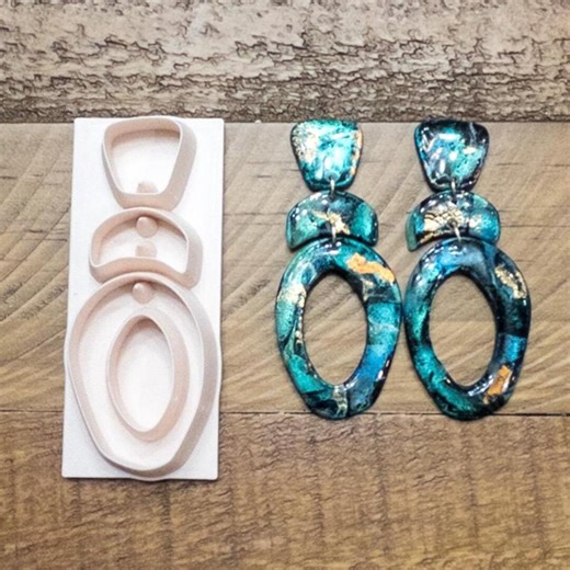 Oval Drop All-in-one Polymer Clay Cutter & Hole Punch Tool | All-in-one Polymer Clay Cutter | E-21 - Etsy